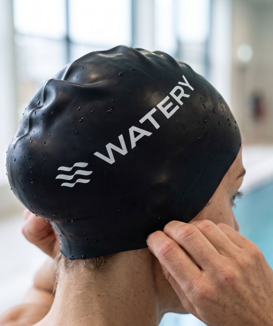 Watery uimalakki pitkille hiuksille - Signature - Musta