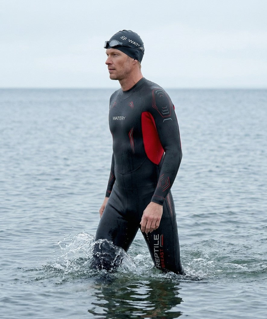 Watery märkäpuku miehille - Reptile Breast - Oranssi