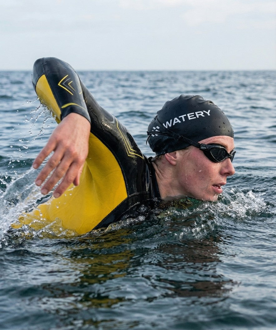 Watery märkäpuku naisille - Reptile Breast - Keltainen