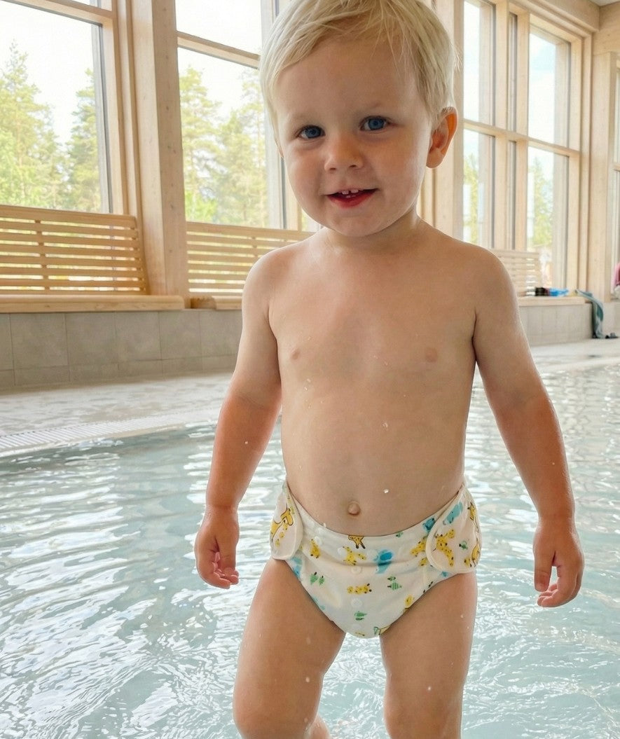 Watery uimavaippa - Ondine - Valkoinen painatuksella