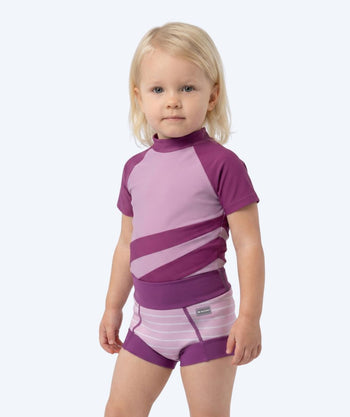 Watery uimavaipat lapsille - Neoprene Swim Nappy - Purple Stripes