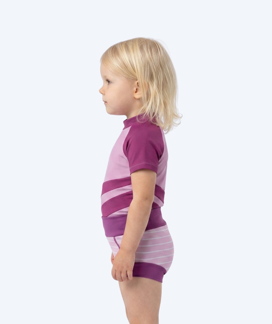 Watery uimavaipat lapsille - Neoprene Swim Nappy - Purple Stripes