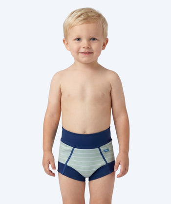 Watery uimavaipat lapsille - Neoprene Swim Nappy - Nordic Green Stripes