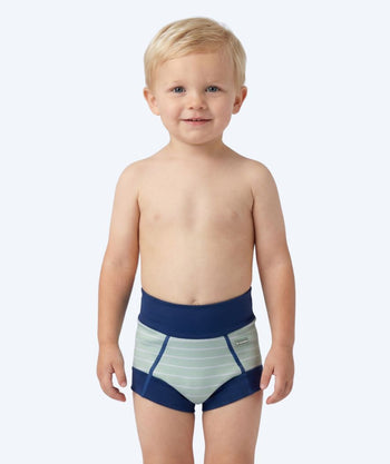 Watery uimavaipat lapsille - Neoprene Swim Nappy - Nordic Green Stripes