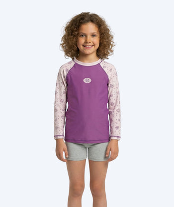 Watery UV-paidat lapsille - Brandman Pitkähihainen Rashguard - Pinkki/violetti