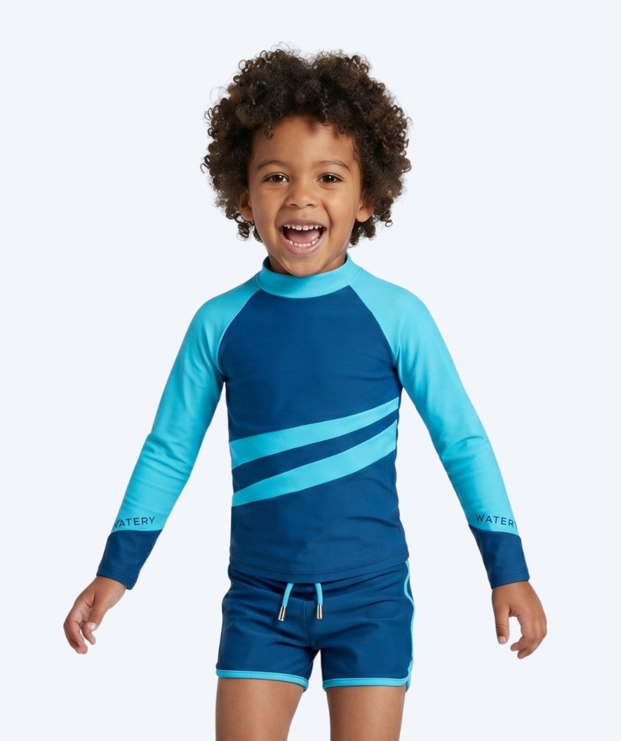 Watery UV-paidat lapsille - Manami Pitkähihainen Rashguard - Atlantic Blue
