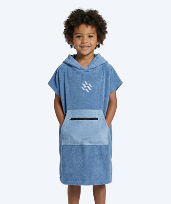 Watery kylpyponcho lapsille (1-6) - puuvilla - Atlantic Blue