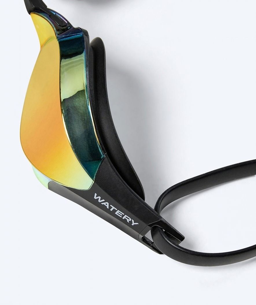 Watery Elite-uimalasit - Rattle Pro Mirror - Musta/kulta