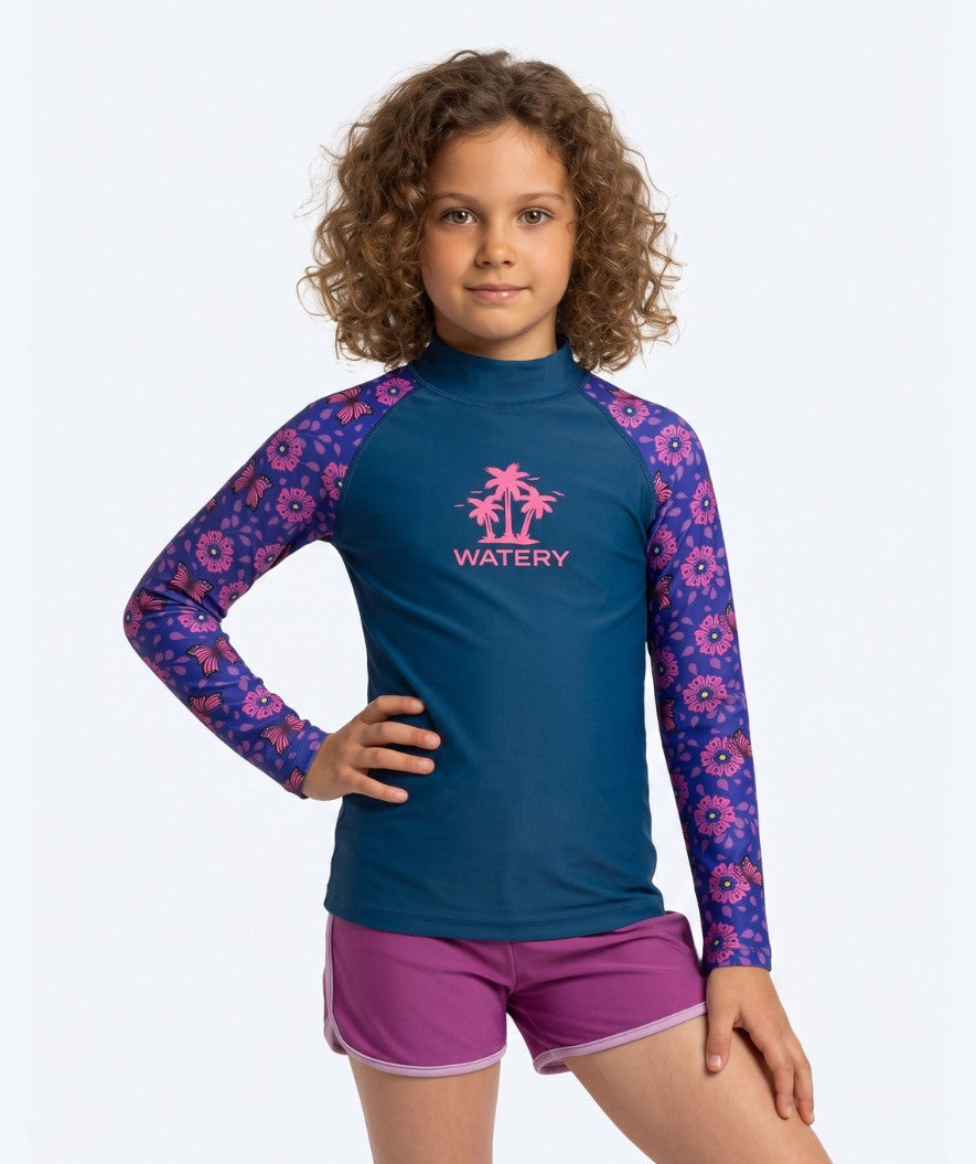 Watery UV-paidat lapsille - Osiris Pitkähihainen Rashguard - Violetti/tummansininen
