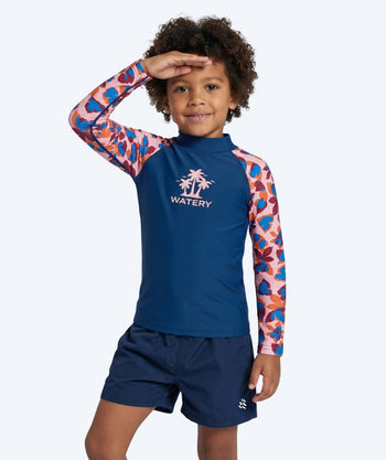 Watery UV-paidat lapsille - Osiris Pitkähihainen Rashguard - Vaaleanpunainen/tummansininen