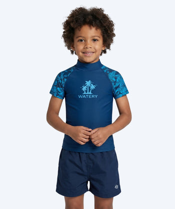 Watery UV-paidat lapsille - Katsu Lyhythihainen Rashguard - Sininen/tummansininen