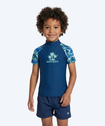 Watery UV-paidat lapsille - Katsu Lyhythihainen Rashguard - Vaaleansininen/tummansininen