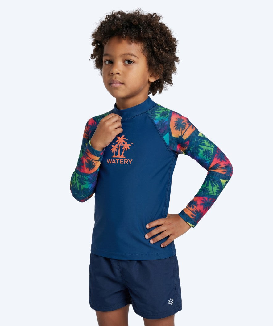 Watery UV-paidat lapsille - Katsu Pitkähihainen Rashguard - Monivärinen/tummansininen