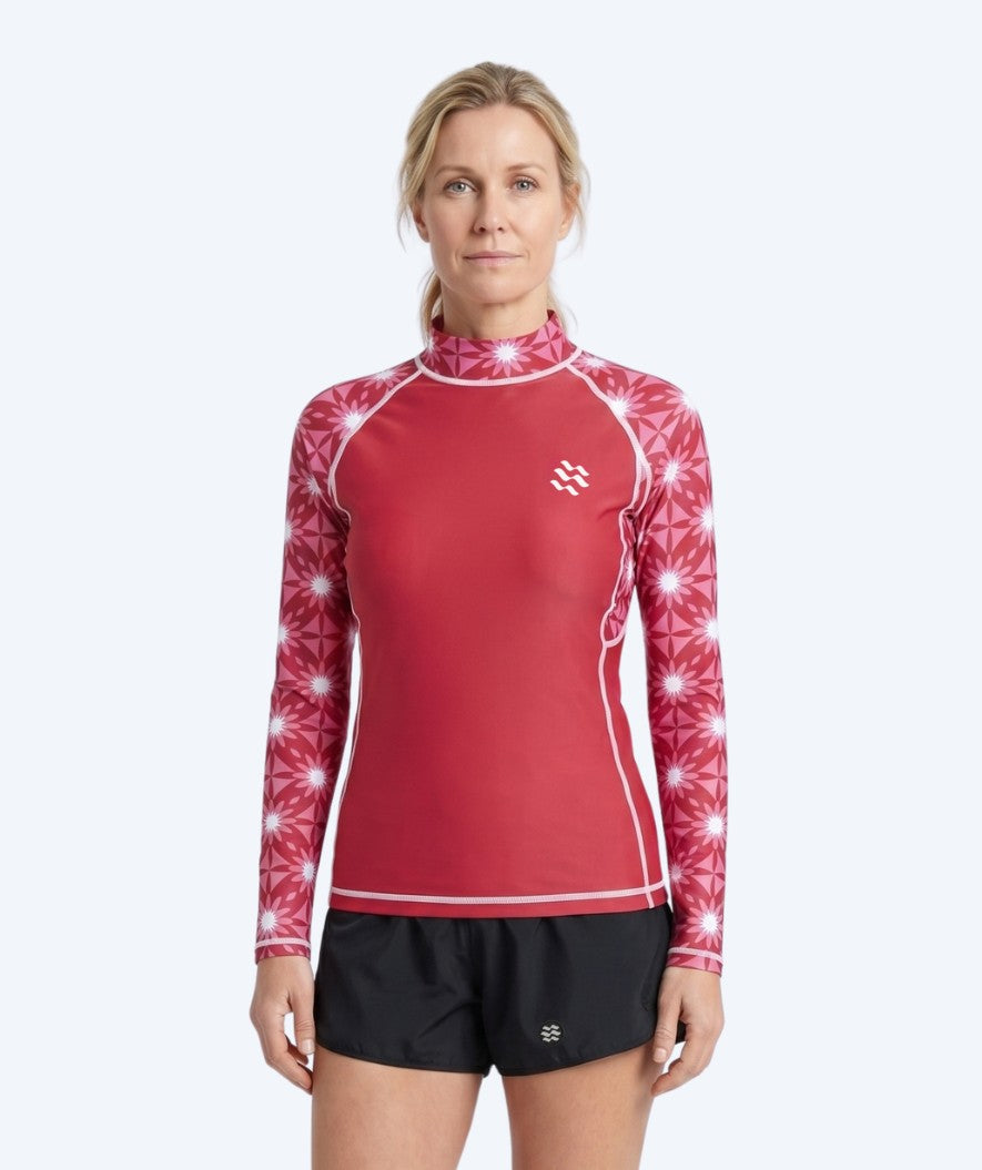 Watery UV-paidat naisille - Aiko Pitkähihainen Rashguard - Pinkki/tummanpunainen