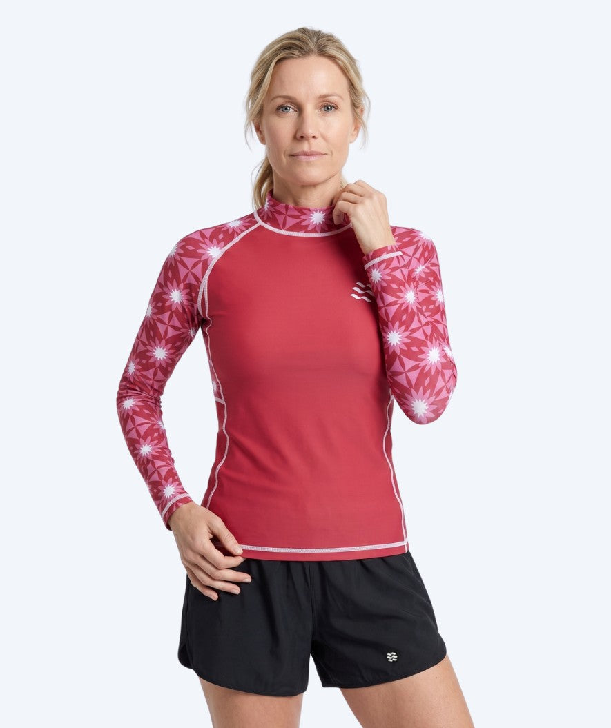 Watery UV-paidat naisille - Aiko Pitkähihainen Rashguard - Pinkki/tummanpunainen