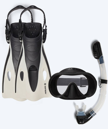 Watery snorkkelisetti lapsille (4-10) - Launch/Alton - Musta/Valkoinen