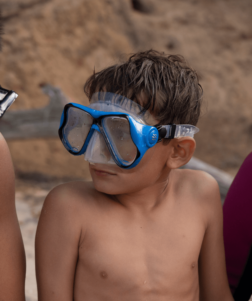 Watery sukellusmaski aikuisille (yli 12-vuotiaille) - Hudson - Musta/sininen