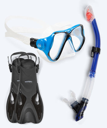 Watery snorkkelisetti aikuisille - Fisher/Hudson - Sininen