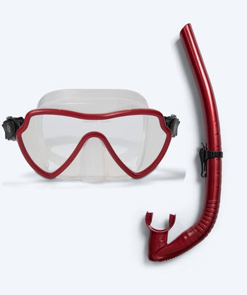Watery Combo snorkkelisetti aikuisille (yli 15 vuotiaille) - Fraser/Coast - Punainen