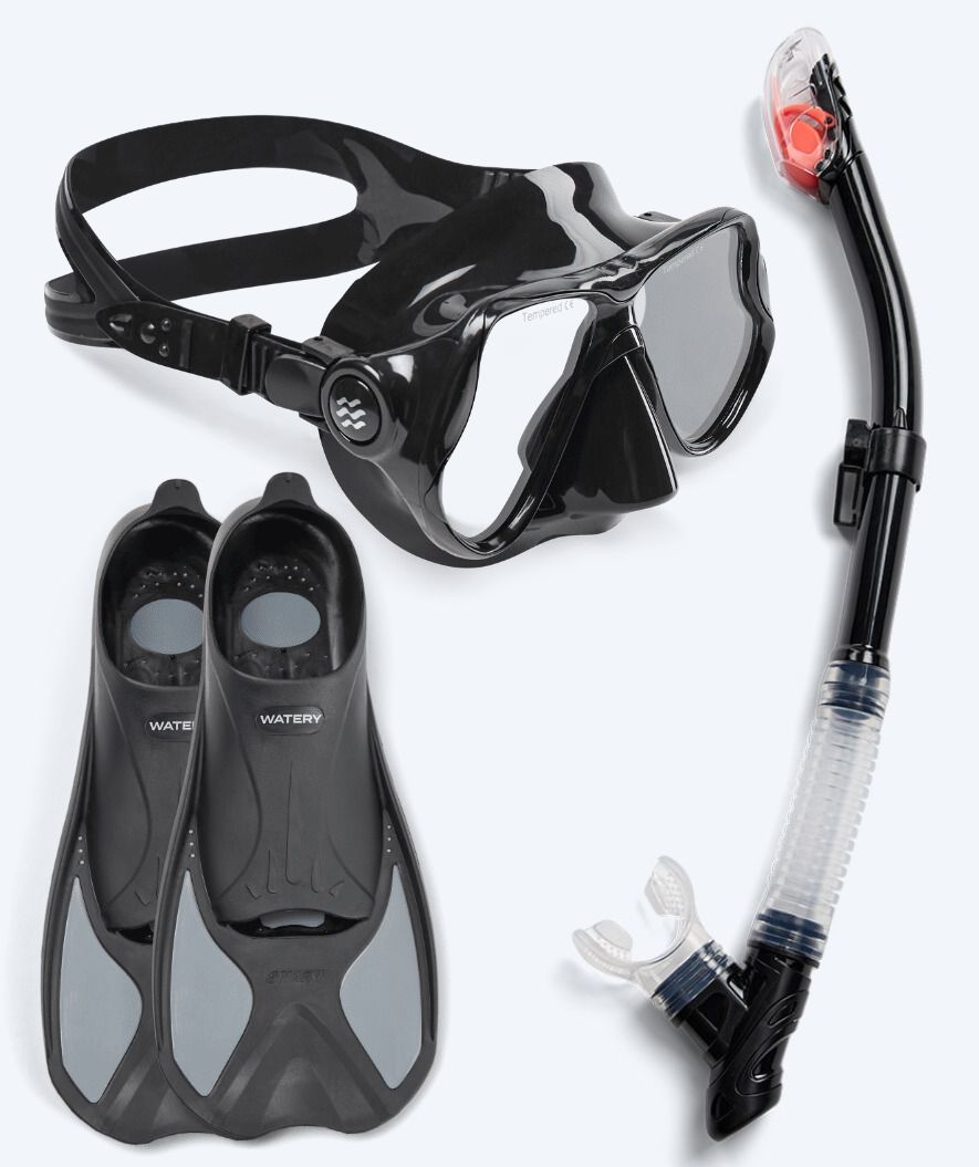 Watery snorkkelisetti aikuisille - Pike/Hudson - Musta