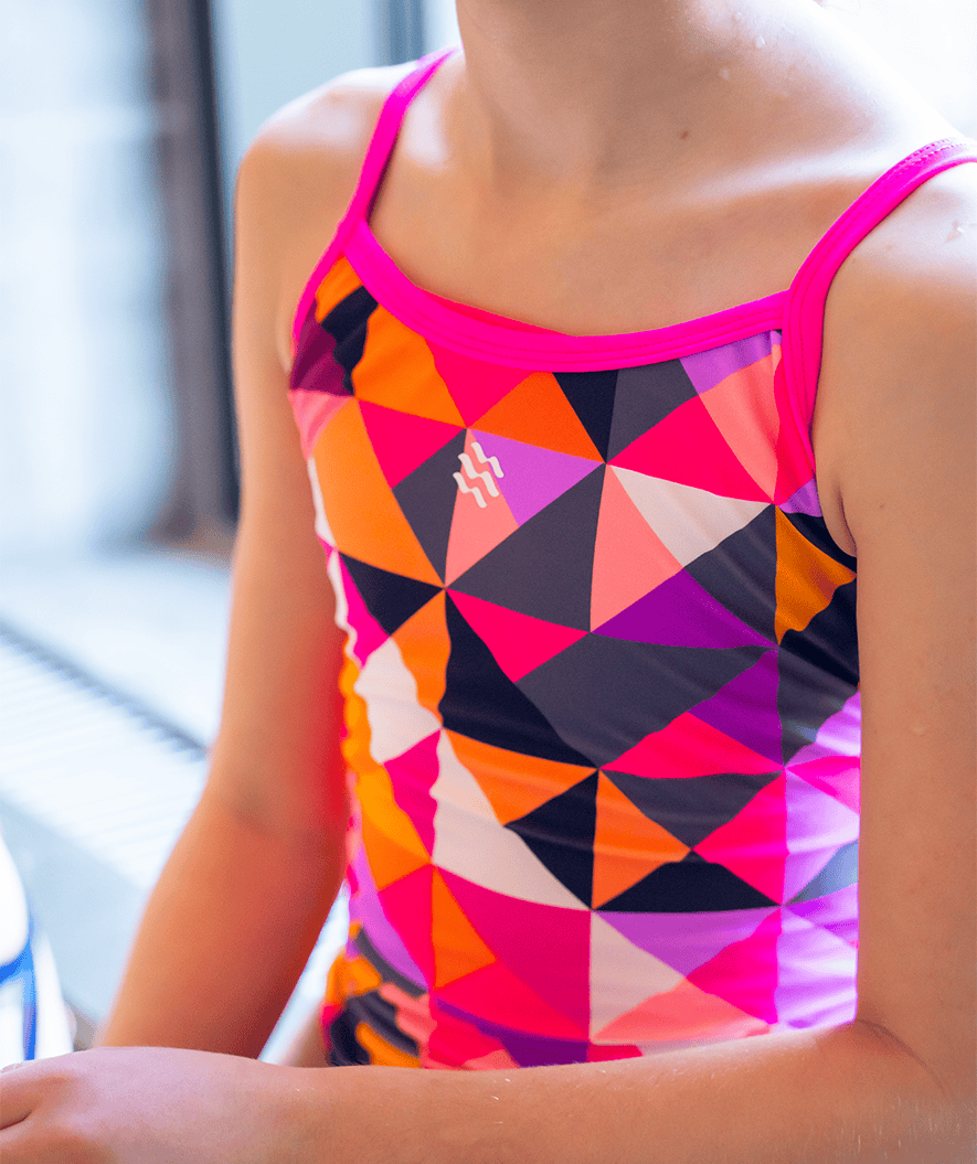 Watery uimapuku tytöille - Laguna - Vaaleanpunainen