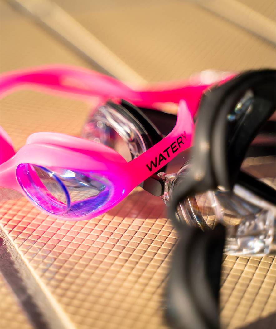 Watery likinäkö uimalasit vahvuuksilla lapsille - (-1.5) - (-7.0) - Baffin - Musta