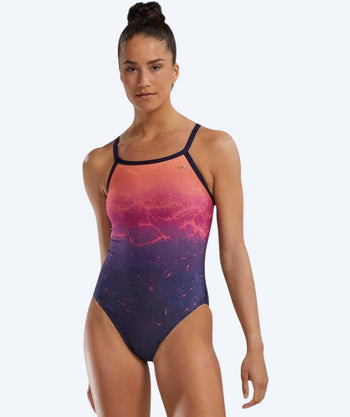 TYR uimapuku naisille - Durafast Elite Cut - Tummansininen/monivärinen