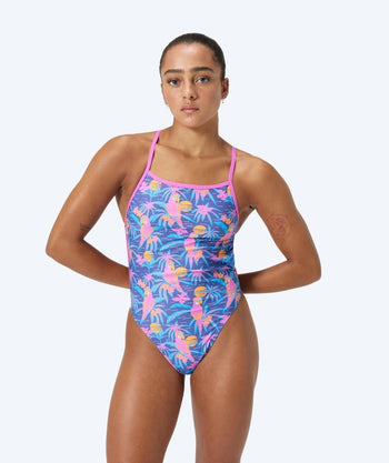 Speedo uimapuku naisille - Allover Digital V-Back - Sininen/Vaaleanpunainen