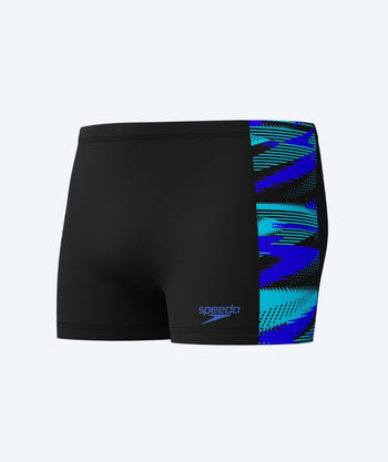 Speedo aquashorts miehille - Hyperboom Panel - Musta/sininen