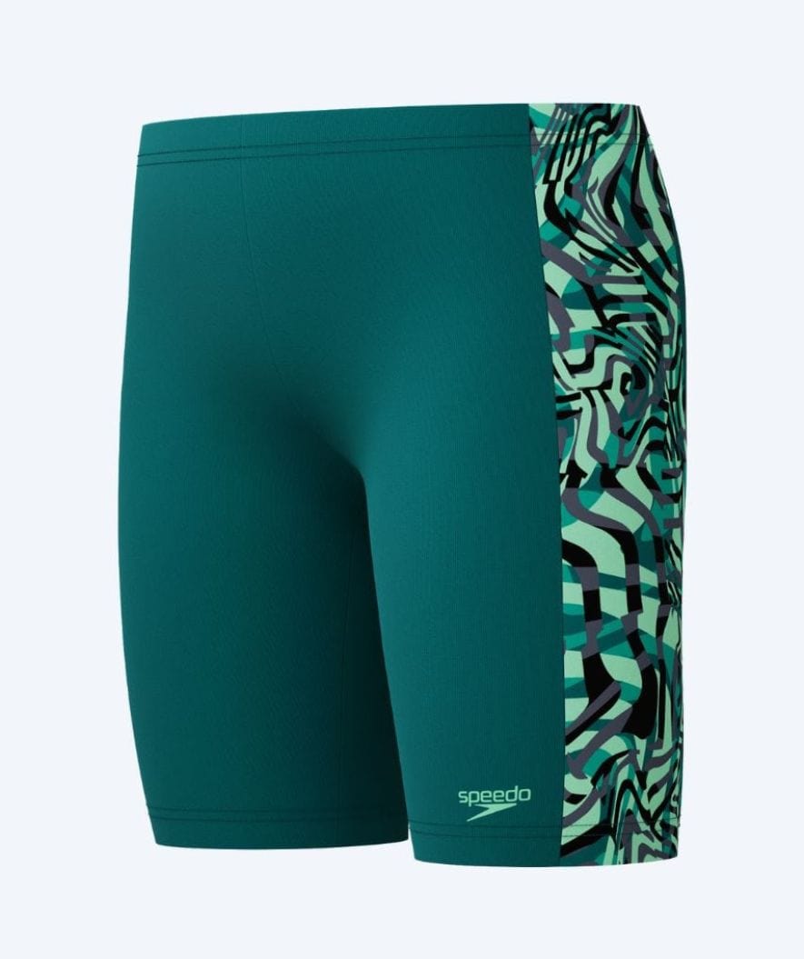 Speedo pitkät uimahousut pojille - Digital Panel - vihreä/musta