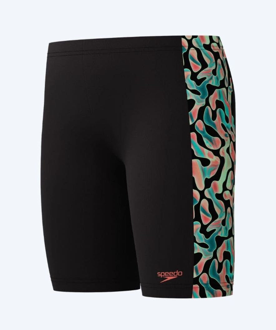 Speedo pitkät uimahousut pojille - Digital Panel - musta/vihreä