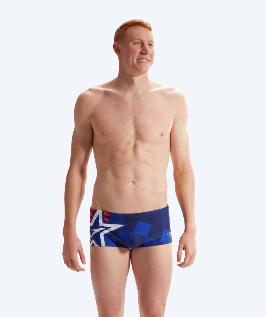 Speedo uimahousut miehille - Placement Digital - Sininen/punainen