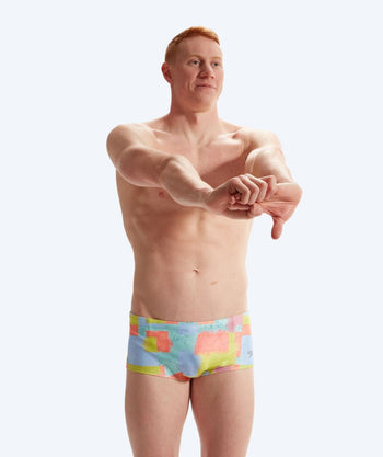 Speedo uikkarit miehille - Club Training Allover - Pinkki/keltainen