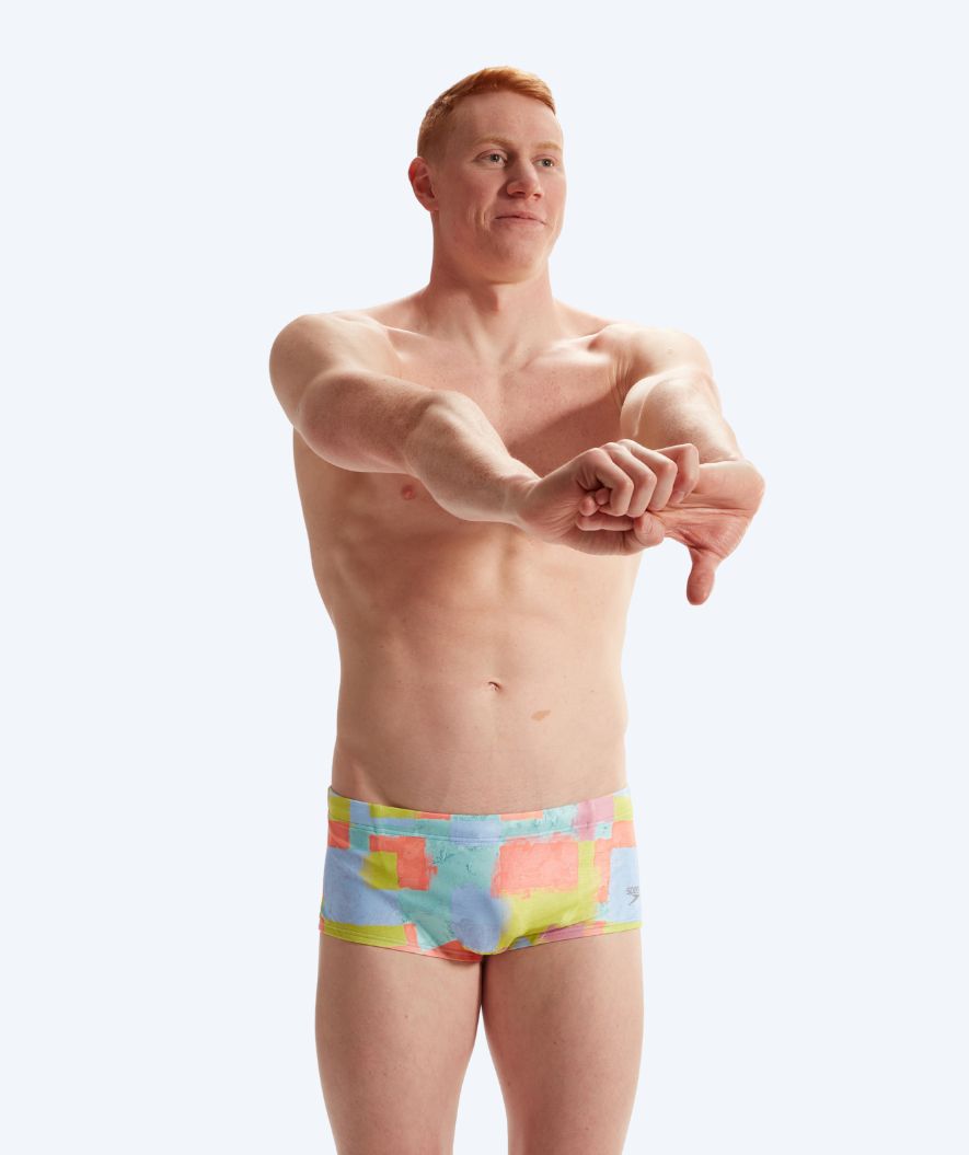 Speedo uikkarit miehille - Club Training Allover - Pinkki/keltainen