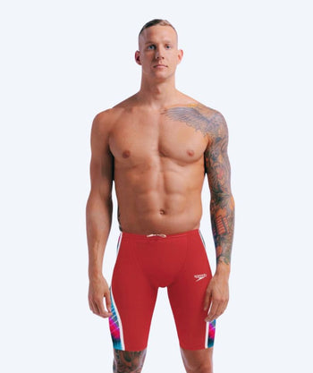 Speedo kilpailu-uimahousut miehille - LZR Pure Intent 2.0 - Punainen/monivärinen
