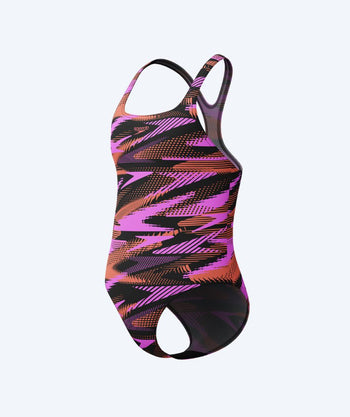 Speedo uimapuku tytöille - Hyperboom Allover Medalist - Pinkki/Oranssi
