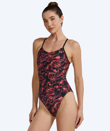 TYR uimapuku naisille - Durafast Energia Cutoutfit - Punainen/musta