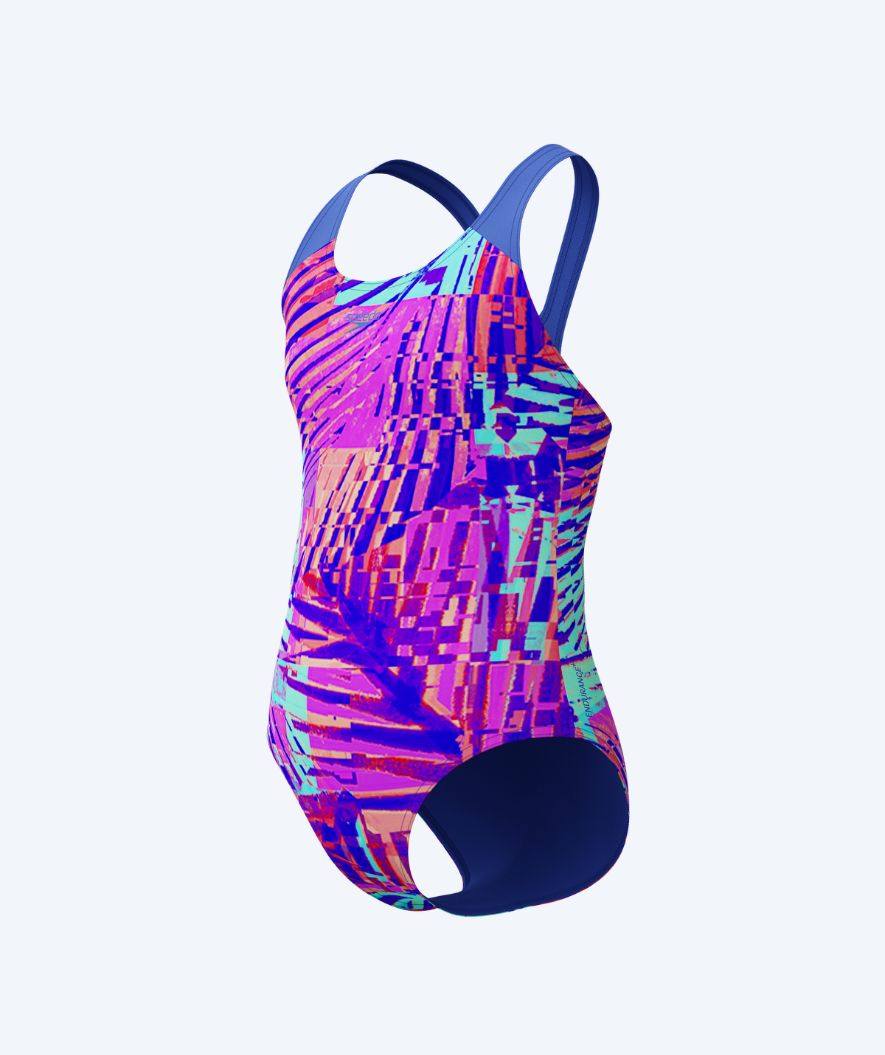 Speedo uimapuku tytöille - Allover Digital Splashback - Violetti/sininen