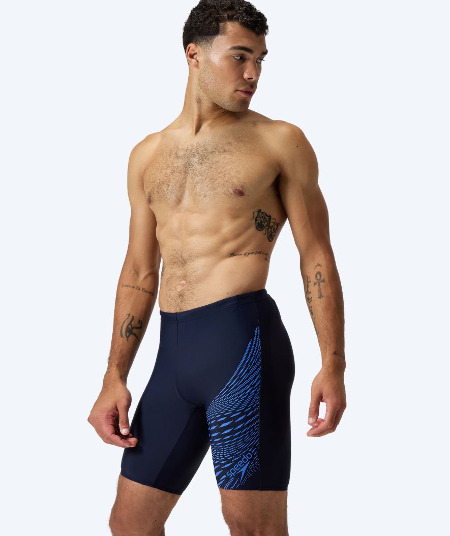 Speedo pitkät uimahousut miehille - Medley Logo - Tummansininen/Vaaleansininen