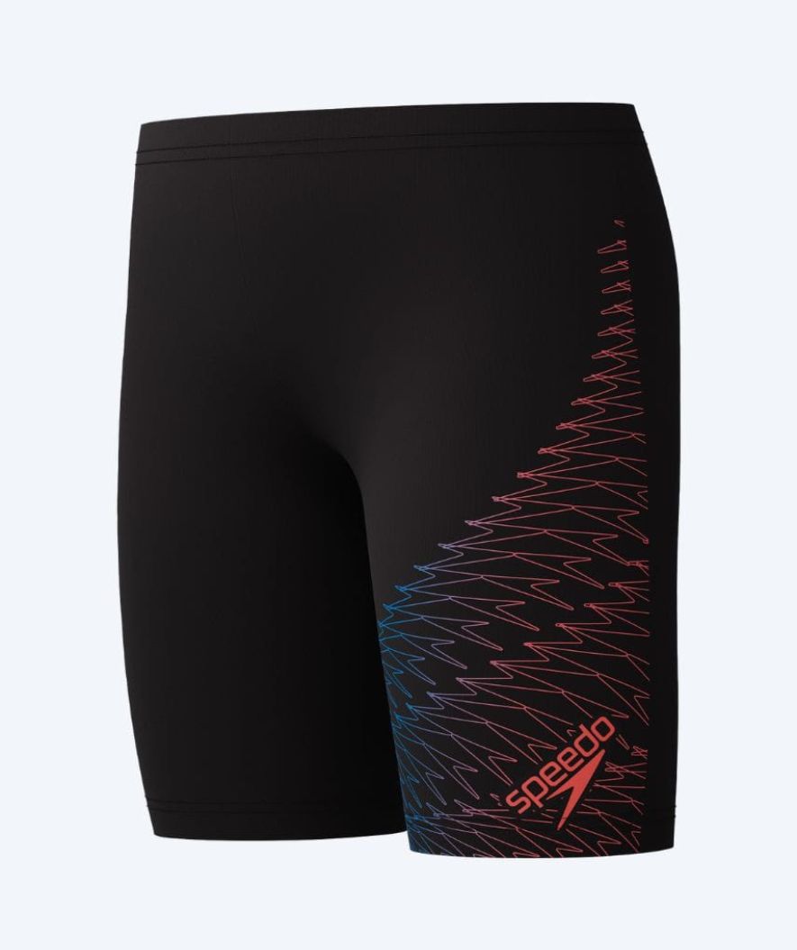 Speedo pitkät uimahousut pojille - Medley Logo - Musta/pinkki