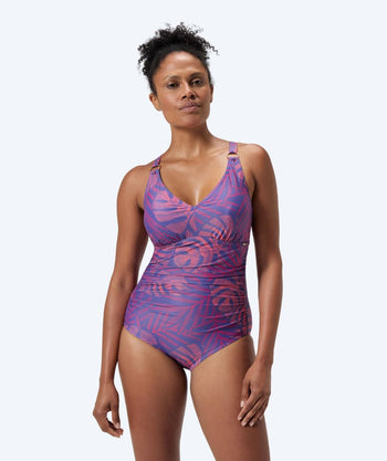Speedo uimapuku naisille - Shaping Printed - Violetti/oranssi