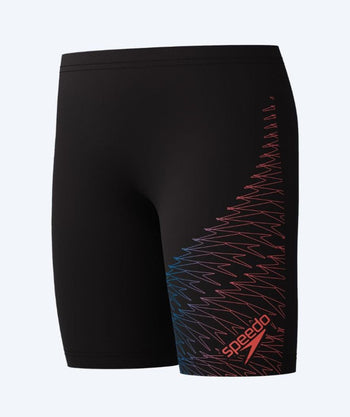 Speedo pitkät uimahousut pojille - Medley Logo - Musta/Pinkki