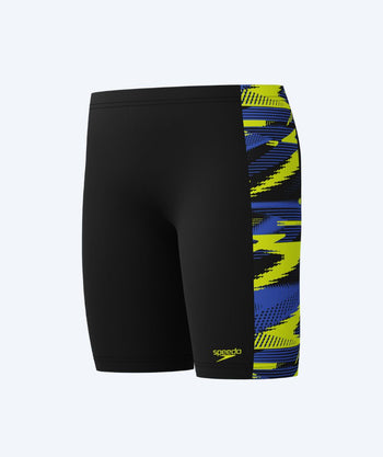 Speedo pitkät uimahousut pojille - Hyperboom Panel - Musta/Keltainen