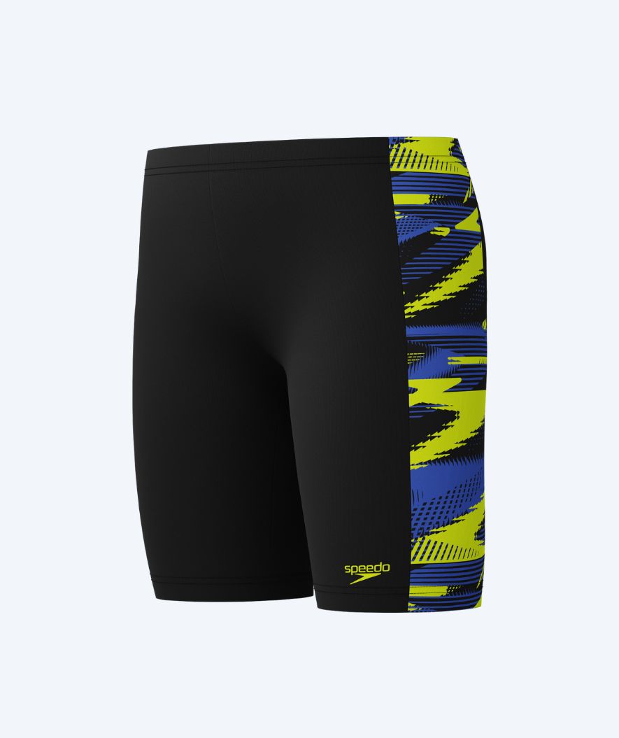 Speedo pitkät uimahousut pojille - Hyperboom Panel - Musta/Keltainen