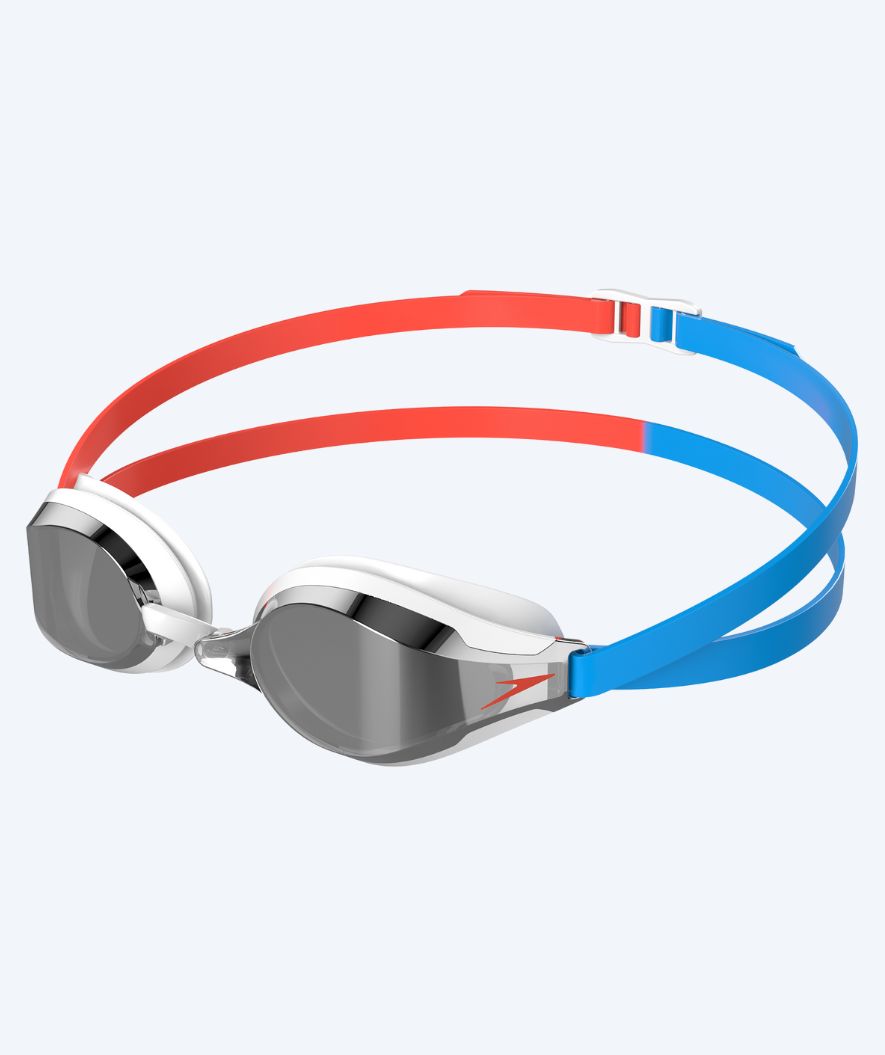 Speedo Elite-uimalasit - Fastskin Speedsocket 2 Mirror - Punainen/sininen