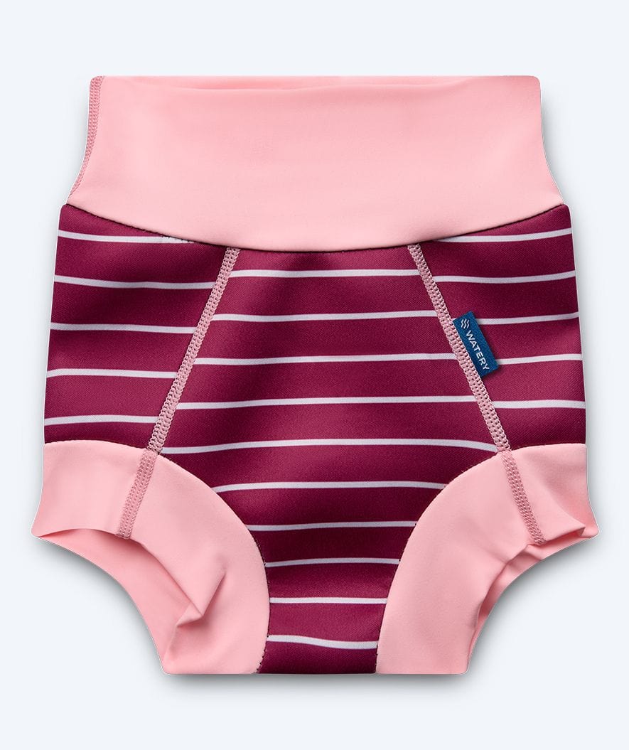 Watery uimavaipat lapsille - Neopreeninen Swim Nappy - Nordic Pink Stripes
