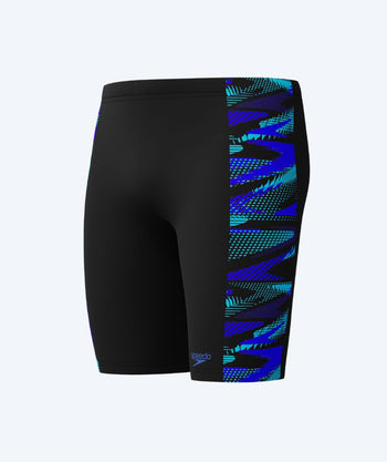 Speedo pitkät uimahousut miehille - Hyperboom Panel - Musta/Tummansininen