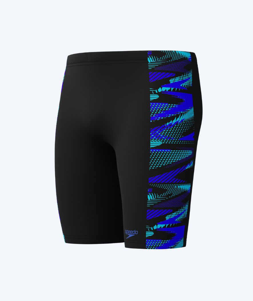 Speedo pitkät uimahousut miehille - Hyperboom Panel - Musta/Tummansininen