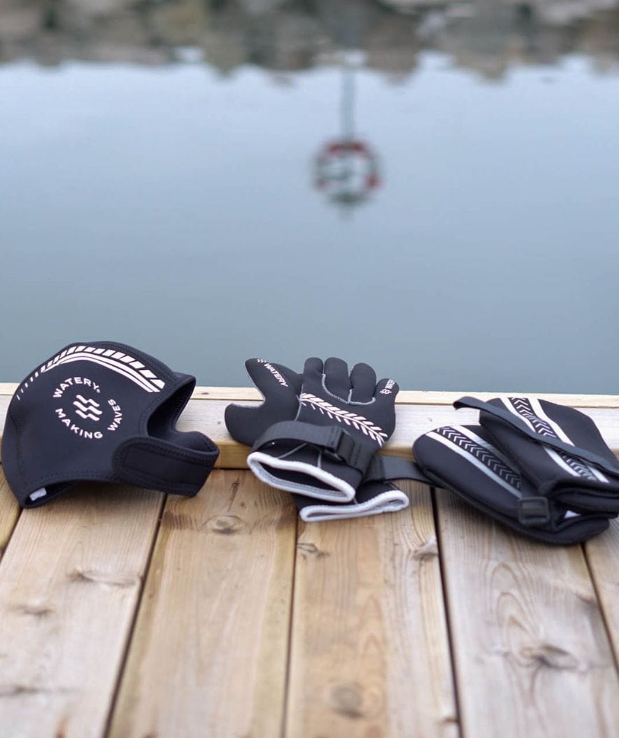 Watery neoprensetti - Thermal Reptile (3 mm) - Musta/hopea