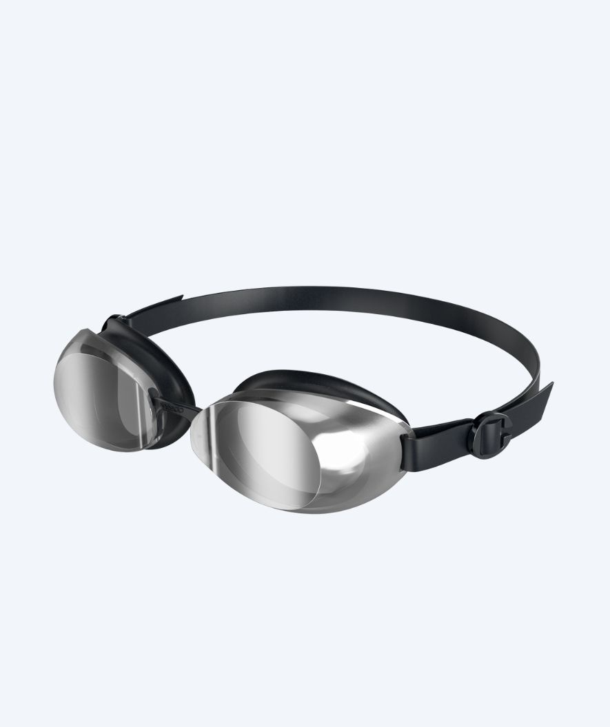 Speedo uimalasit kuntoiluun - Jet 2.0 - Musta/hopea (Mirror linssi)